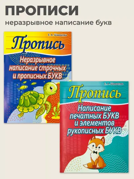 ПринтБук Пропись-тренажер. Написание строчных и прописных букв