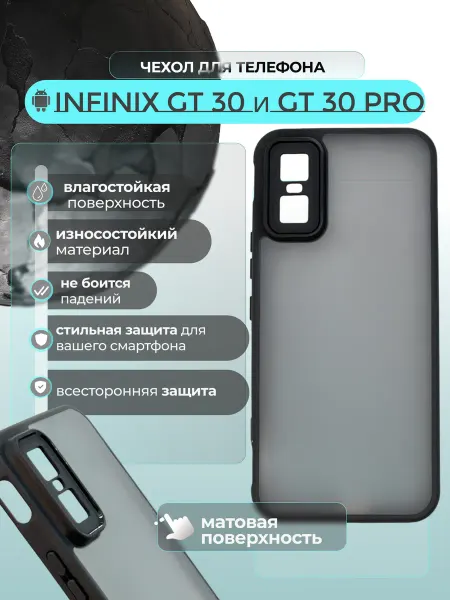 ВЧехле Чехол на Infinix GT 30 и GT 30 Pro матовый Crystal