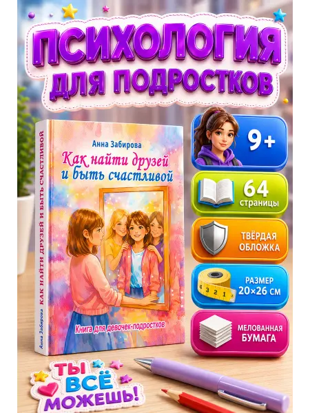 Владис Как найти друзей и быть счастливой. Книга для девочек