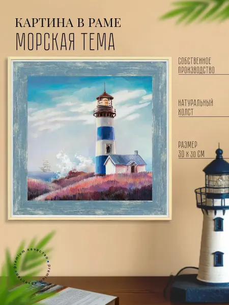 Elenadecor Картина на стену интерьерная на холсте 30*30 см