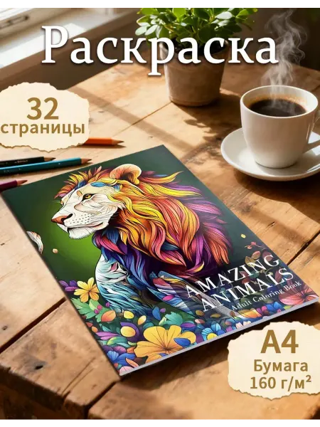 Раскраска-Удивительные животные丨Креативный подарок丨3+