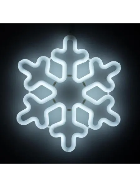 Luazon Lighting Светодиодная снежинка 30 см, белое свечение, пластик