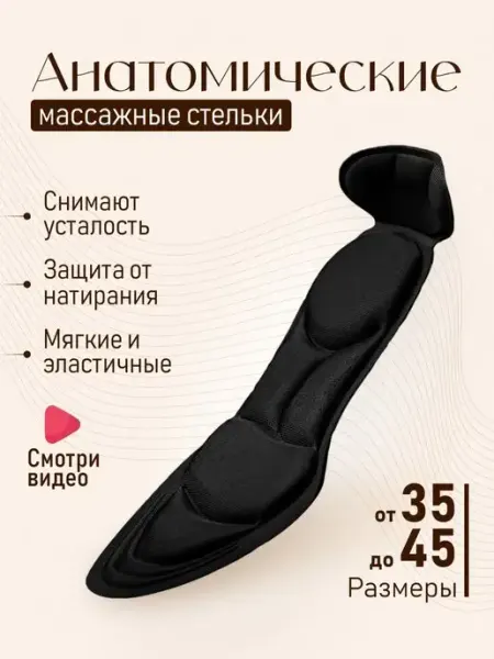 УютоФ Анатомические стельки с подпяточником для кроссовок