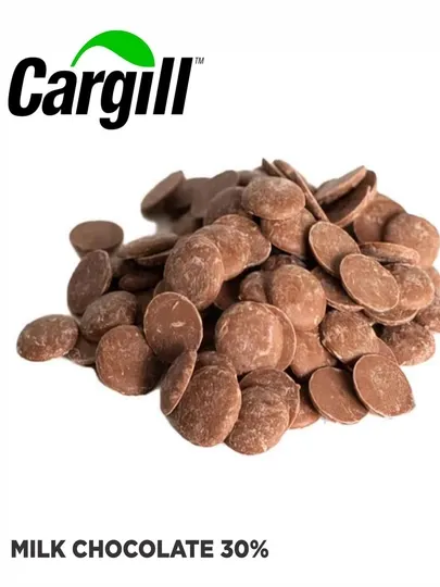 Шоколад молочный 30% Cargill — бельгийский шоколад для десертов и глазури