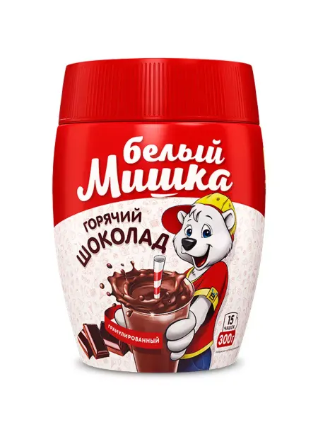 Белый Мишка Горячий шоколад гранулированный, 300 грамм