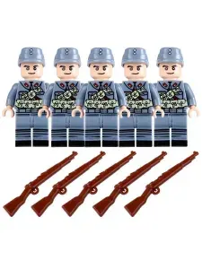 Солдатики ВОВ. Армия Китая 5 шт.