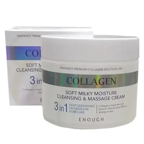 Enough Крем массажный с коллагеном Collagen 3in1 Cleansing & Massage Cream, 300г