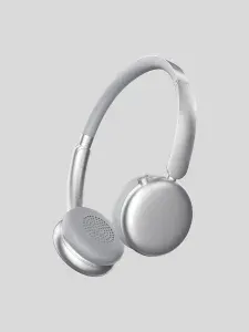 Наушники беспроводные / Накладная гарнитура bluetooth Stereo Light, BT 5.4, 300 мАч, cеребристый, Deppa 44307