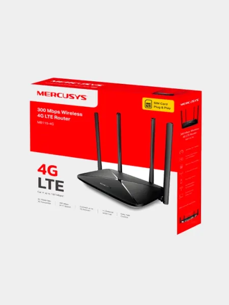 Mercusys MB115-4G 300 Mbps 4G LTE роутер, сим карта