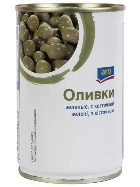 ARO Оливки зеленые с косточкой, 300г