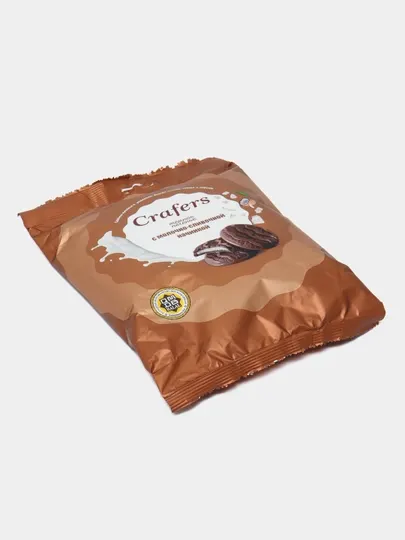 Печенье Crafers Brownie, молочно-сливочной начинкой, 300 г