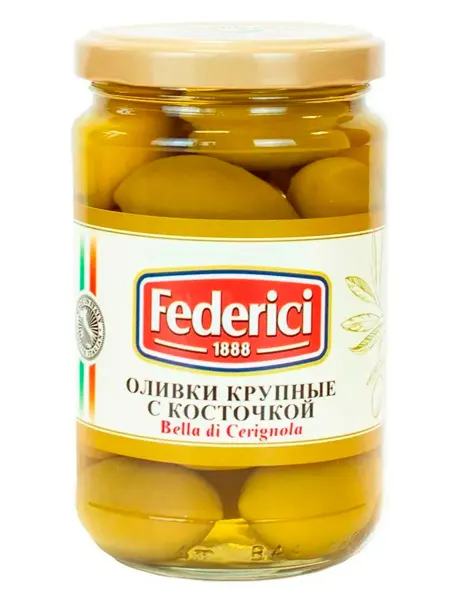Federici Оливки крупные с косточкой 300 г