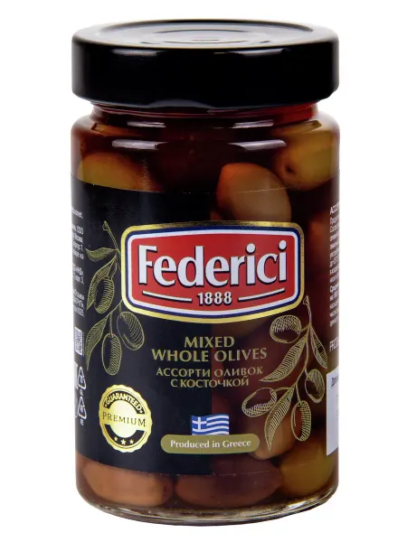 Оливки Federici ассорти с косточкой 300г
