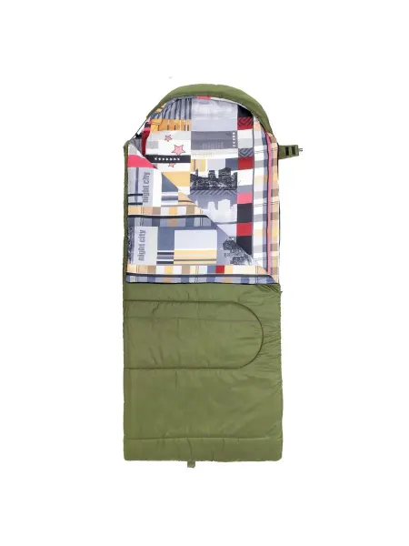 Nisus Спальный мешок TRAVEL XXL 300 зелёный Hollowfiber