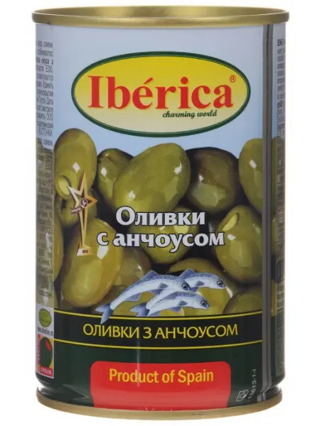 Iberica Оливки с анчоусом, 300г