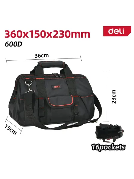 Deli Tools Сумка для инструментов DL430905 "Black Edition"