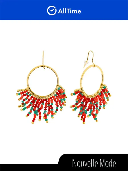 Nouvelle mode Серьги кольца бижутерия с бисером