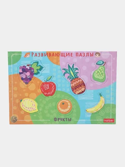 Развивающий пазл, Hatber, Фрукты, 300х200 мм
