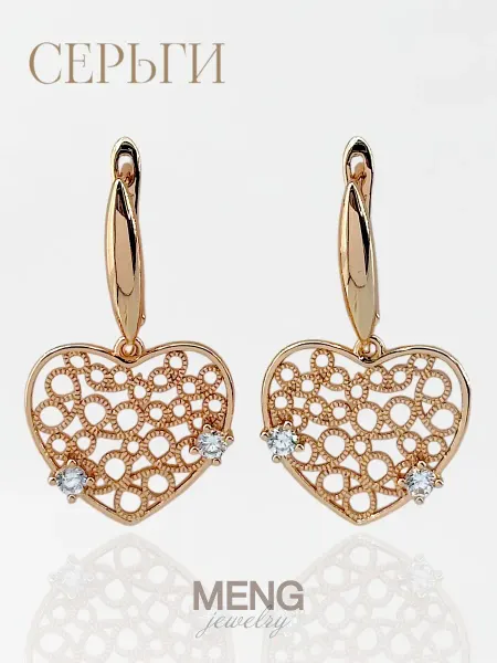 MJewelry Серьги бижутерия золото