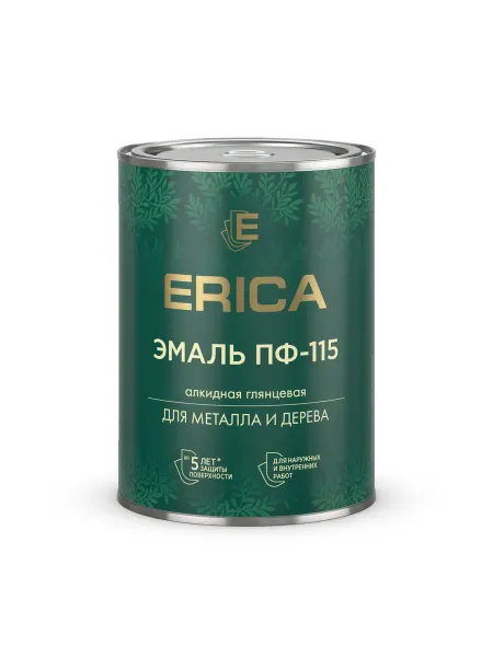 Erica Эмаль ПФ-115 для металла и дерева, 0,8 кг, шоколадная