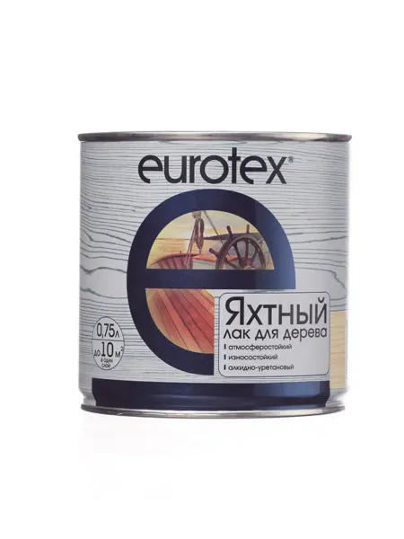 Нет бренда Лак яхтный Eurotex бесцветный 0,75л полуматовый