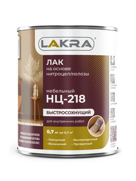 Лакра Лак мебельный НЦ-218 0,7 кг