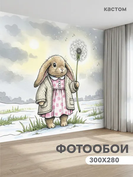 CustomDesign Фотообои Заяц 300х270 см