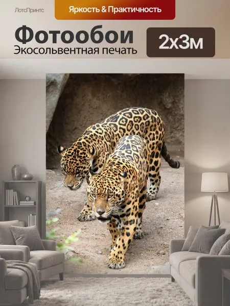 LotsPrints Фотообои "Ягуары, кошачьи, животные" 2x3м