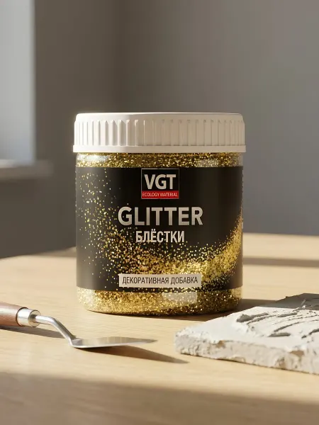 VGT Блестки декоративные акриловые золотые для поверхностей 50г