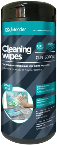DEFENDER Салфетки для экранов CLN 30102 Pro 100 шт, туба