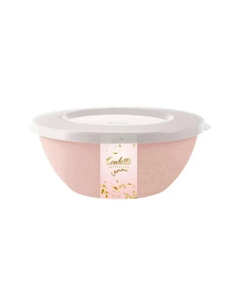 HoReCa PROFI Миска с крышкой 5л пластик 30х11см Plast Team Confetti