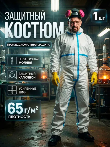 Комбинезон защитный одноразовый 1шт