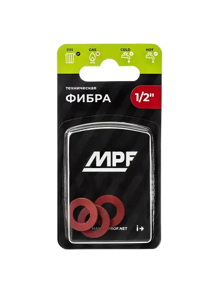 MasterProf Прокладка сантехническая 1 2 фибра уплотнительная 3 шт