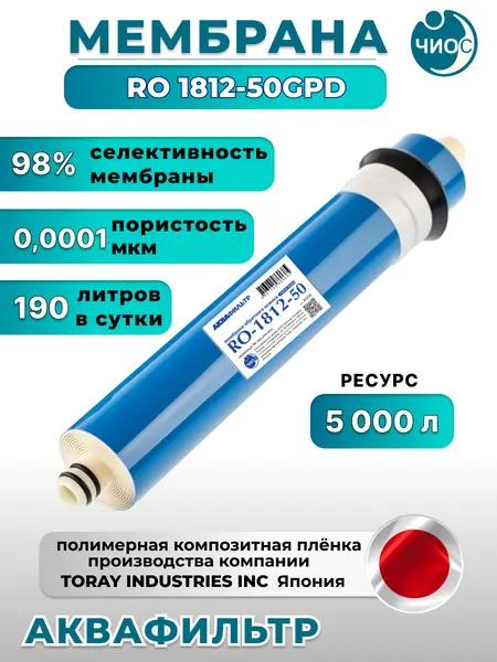 АкваФильтр Мембрана обратного осмоса RO 1812-50GPD