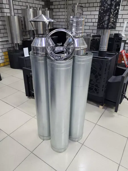 Гостсталь Комплект дымохода d150 230 Aisi430-0.5оцинк 3м