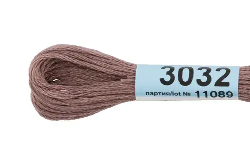 Мулине GAMMA нитки для вышивания 4 шт. по 8 м., 3032 светлый шоколадный