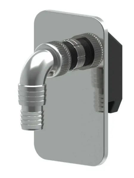 Unicorn Сифон для стиральной машины, хромированный K110