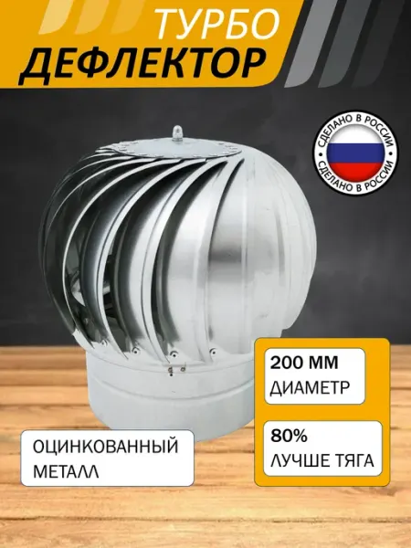 ROTADO Турбодефлектор ТД200, оцинкованный металл
