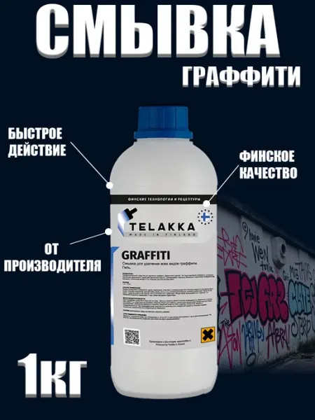 TELAККA Смывка краски с фасадов для удаления красок и маркера