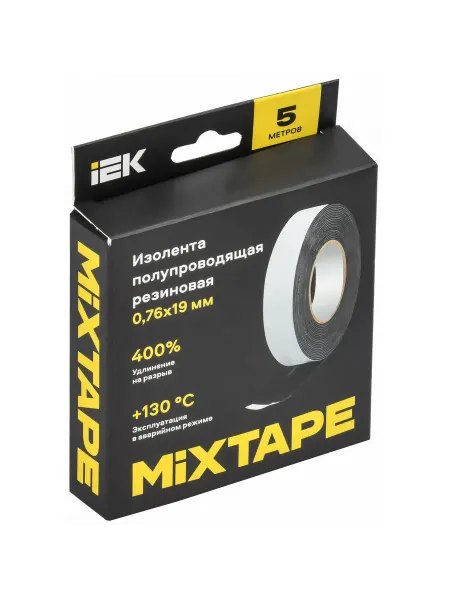 Iek MIXTAPE PRO Изолента полупроводящая резиновая 0,76х19мм 5м 1