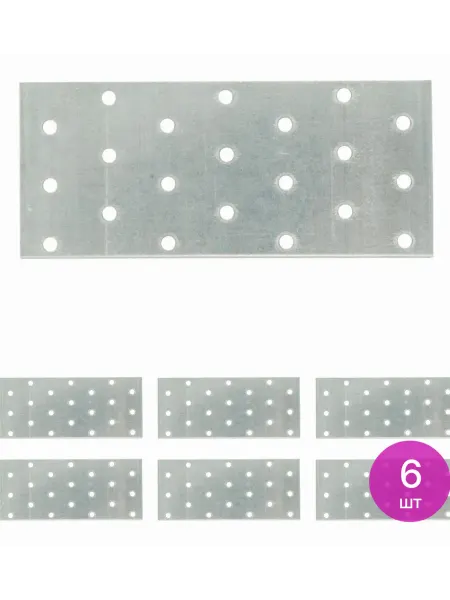 ROCKSOLID Пластина крепежная из оцинкованной стали, 100×30×2мм, 6 шт