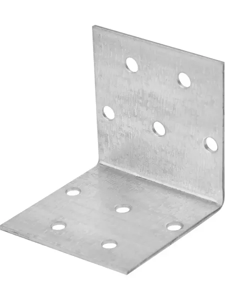 Нет бренда Угол крепежный равносторонний KUR 50x50x50x1.8 серебро