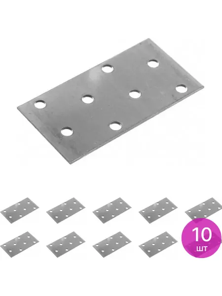 ROCKSOLID Пластина крепежная из оцинкованной стали, 80×40×2мм, 10 шт