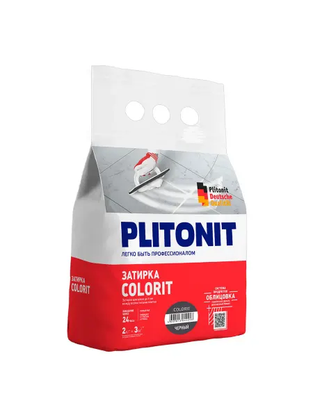 PLITONIT Затирка цементная эластичная Colorit Premium серая