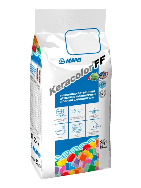 Mapei Затирка Мапей Keracolor FF для швов, коричневая, 2кг