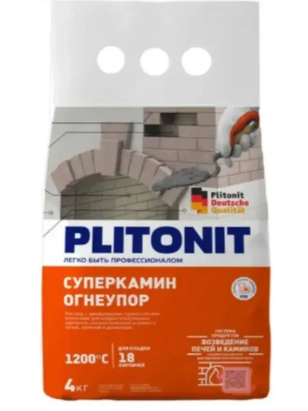PLITONIT Плитонит Суперкамин Огнеупор 4кг