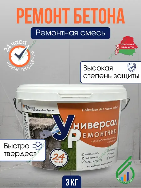Парад Ремонтная смесь для бетона универсал 3кг