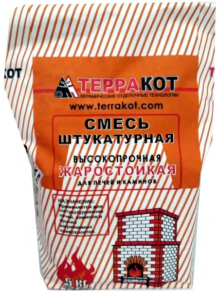 Терракот Смесь штукатурная жаростойкая 5 кг