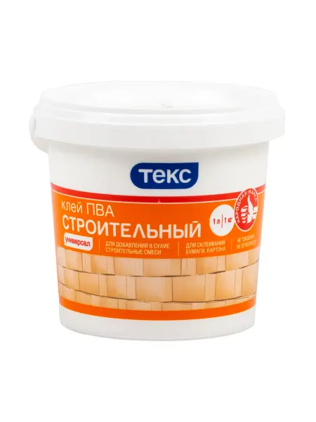 Текс Строительный клей "Универсал", ПВА, белый, 1 л