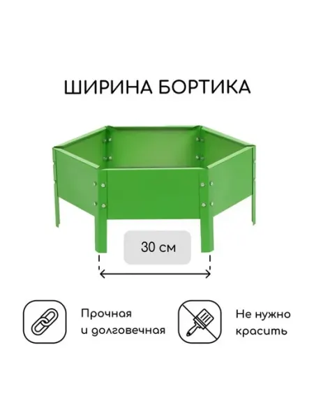 Яркая оцинкованная клумба для украшения сада